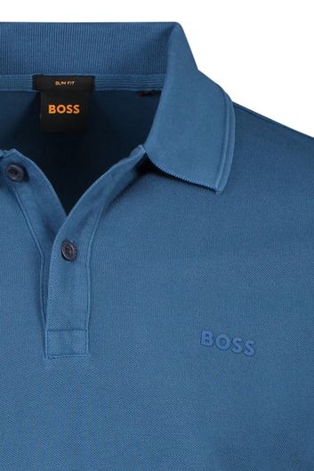 Hugo Boss polo donkerblauw Slim Fit Prime