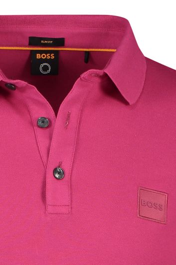 Roze Hugo Boss poloshirt Passenger Slim Fit