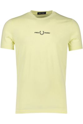 Fred Perry Fred Perry t-shirt geel met opdruk