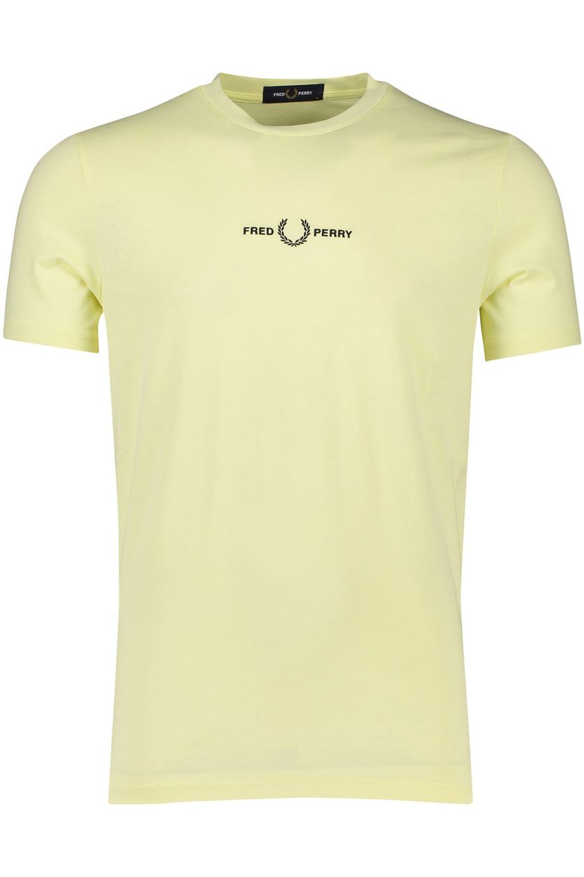 Fred Perry t-shirt geel met opdruk