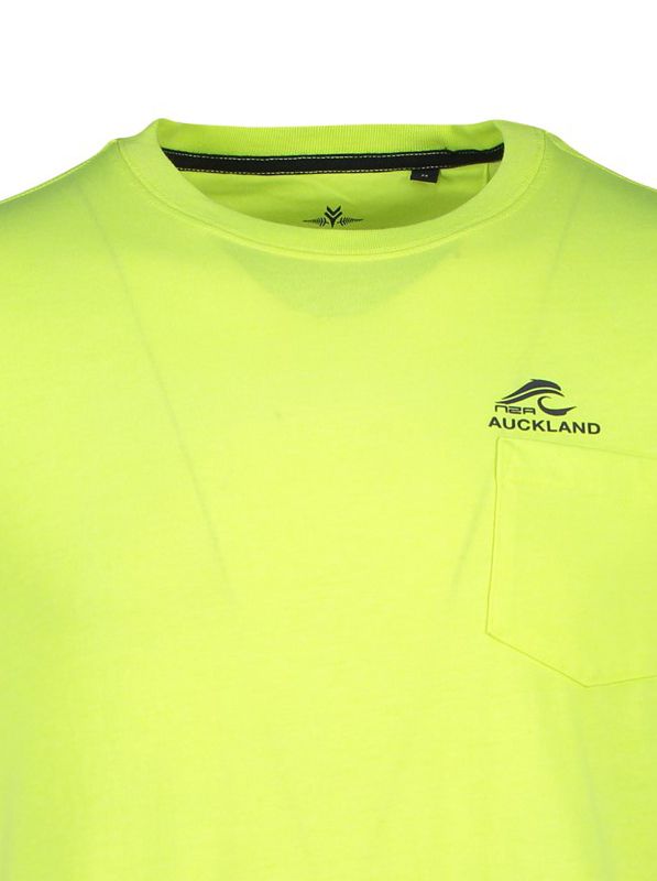 New Zealand t-shirt  geel effen  normale fit