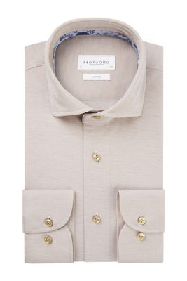 Profuomo Beige knitted overhemd Profuomo