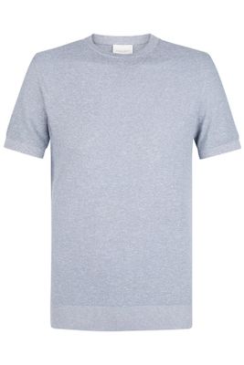 Profuomo T-shirt Profuomo gemeleer lichtblauw