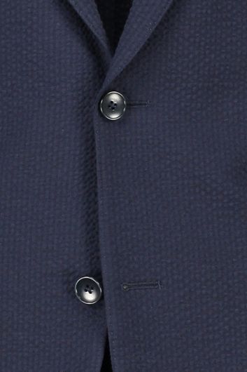 Colberts Dressler donkerblauw met structuurtje Shaped Fit