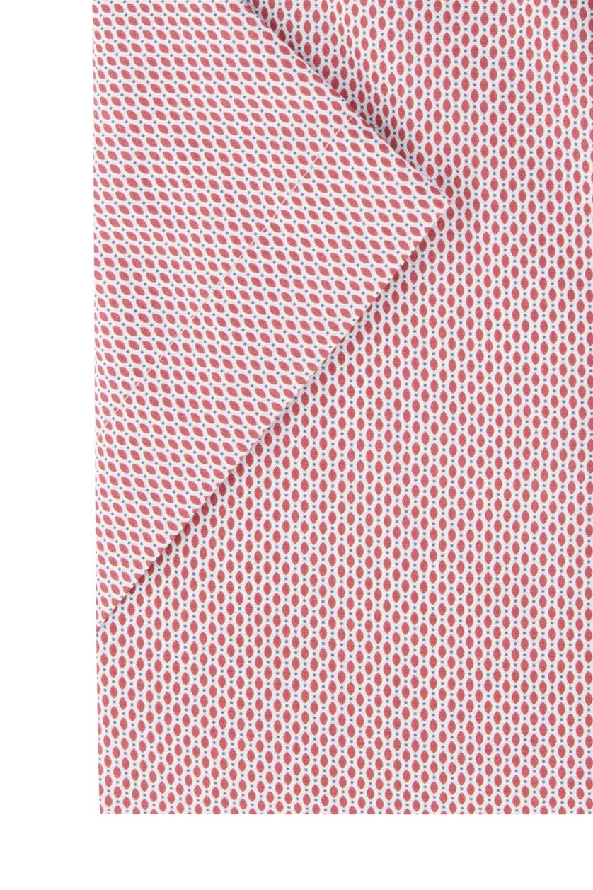 Olymp overhemd met rode print Comfort Fit korte mouw