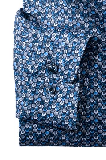 Modern Fit overhemd Olymp blauw printje