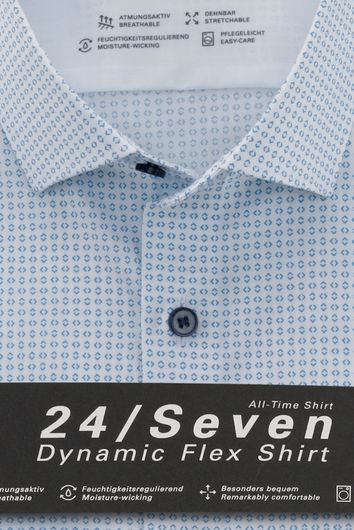 Overhemd Olymp 24/Seven blauw wit