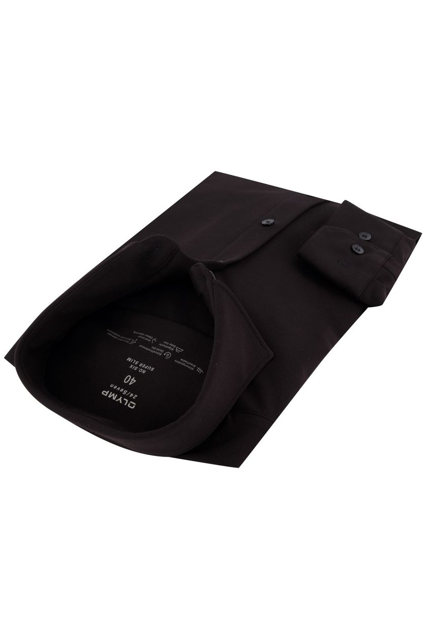 Olymp mouwlengte 7 overhemd zwart No. 6 Super Slim