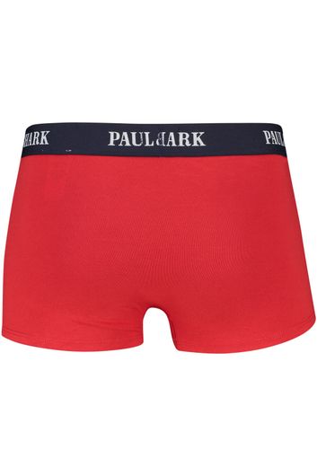 Paul & Shark boxershort effen 3-pack multicolor rood wit blauw