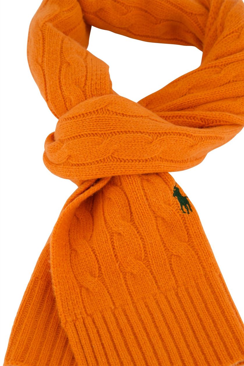 Polo Ralph Lauren sjaal oranje wol