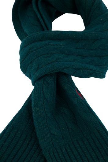 Groene Polo Ralph Lauren sjaal effen wol