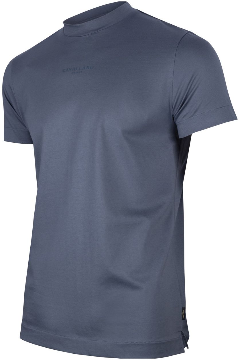 Cavallaro t-shirt donkerblauw effen katoen normale fit