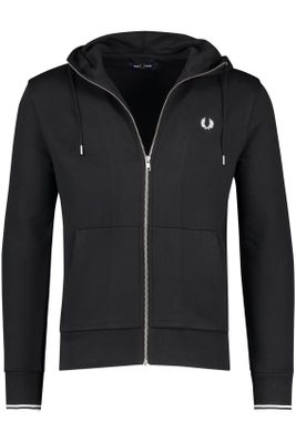 Fred Perry Fred Perry vest zwart met capuchon