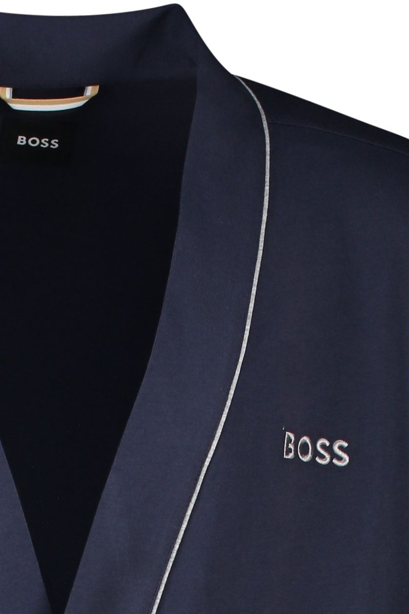 Katoenen Hugo Boss badjas donkerblauw