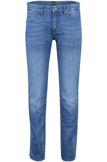 Hugo Boss spijker jeans lichtblauw effen katoen