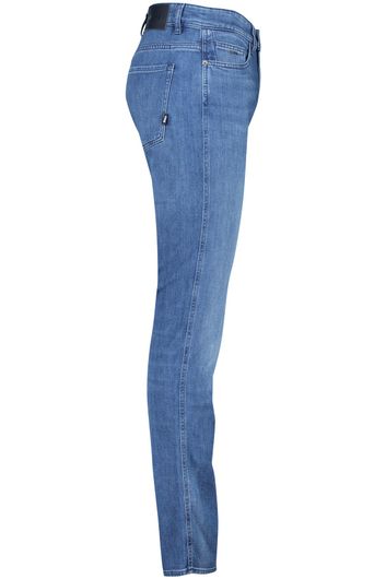 Hugo Boss spijker jeans lichtblauw effen katoen