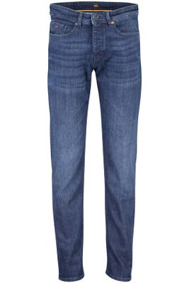 Hugo Boss Hugo Boss pantalon donkerblauw effen denim jeans katoen