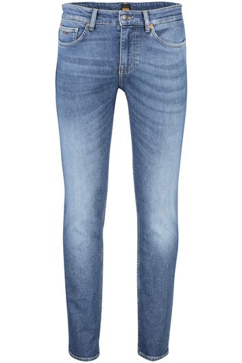 jeans Hugo Boss blauw uni katoen 