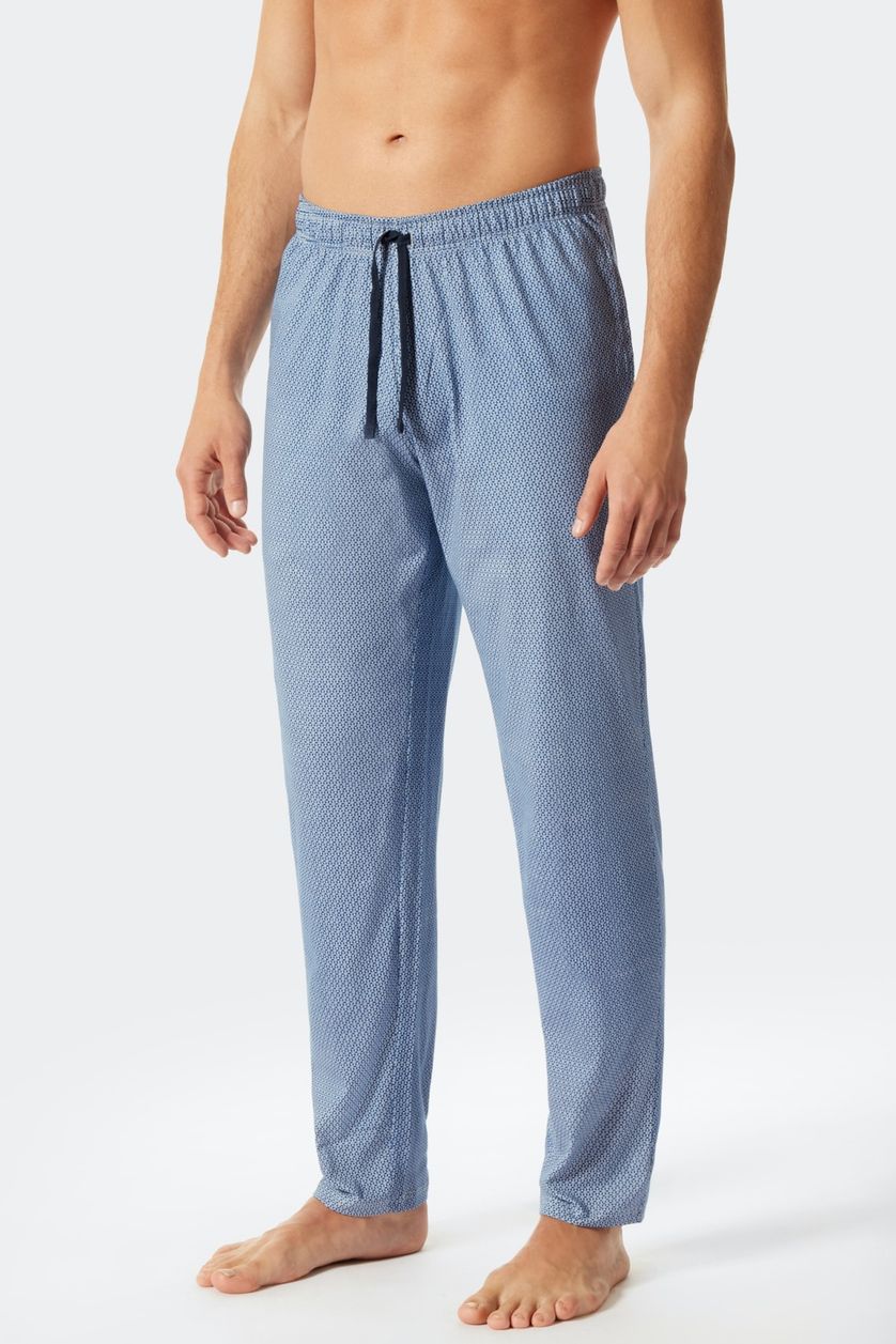 Schiesser pyjamabroek blauw geprint