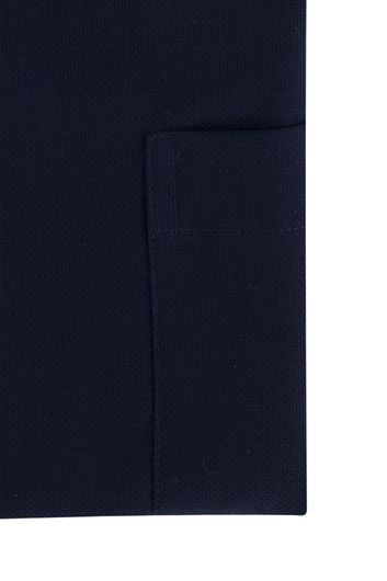 Seidensticker business overhemd  slim fit donkerblauw effen 100% katoen