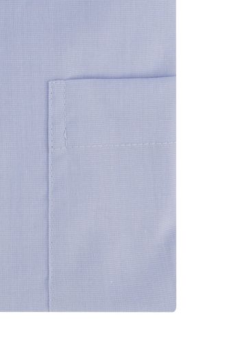 business overhemd Seidensticker  blauw effen katoen normale fit 