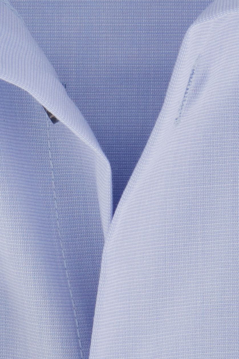 Seidensticker business overhemd  blauw effen katoen slim fit