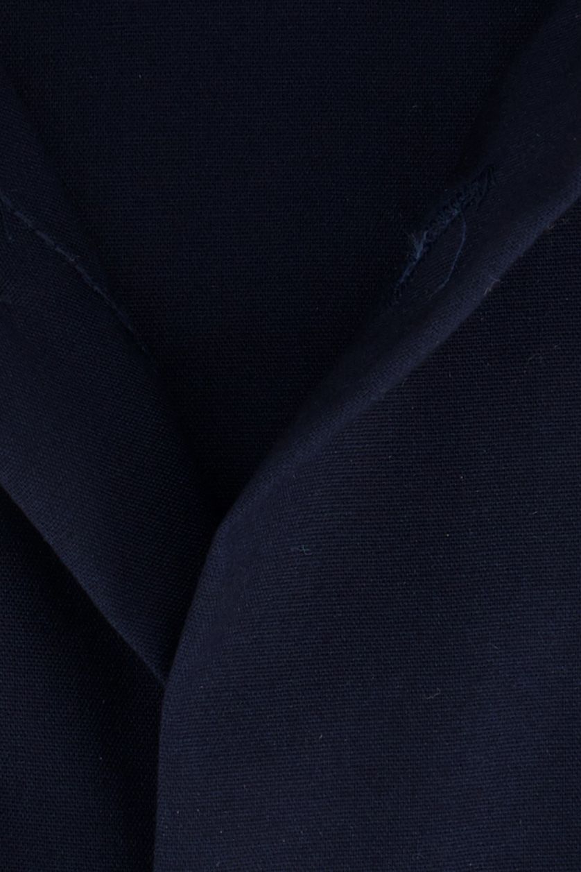 Seidensticker business overhemd  donkerblauw effen katoen slim fit