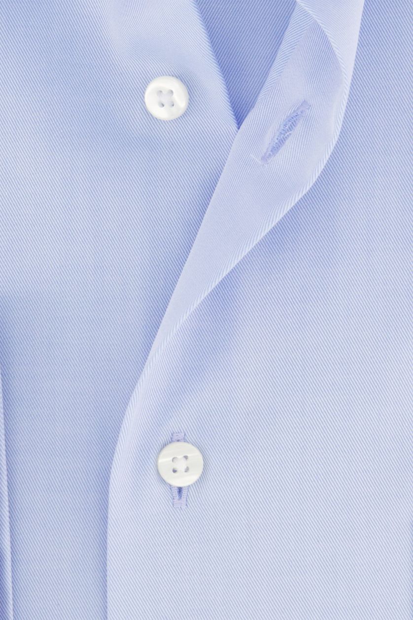 Eterna overhemd mouwlengte 7 Comfort Fit wijde fit lichtblauw effen 100% katoen strijkvrij