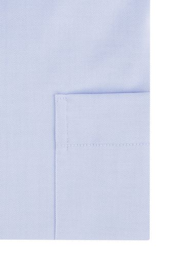 Eterna overhemd mouwlengte 7 Comfort Fit wijde fit lichtblauw effen katoen strijkvrij met borstzak