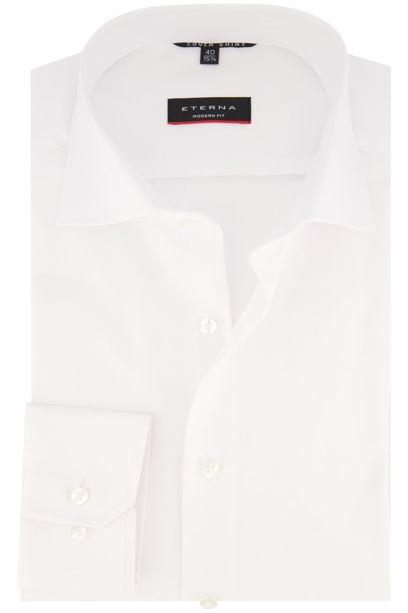 Eterna overhemd mouwlengte 7 Modern Fit normale fit wit effen katoen strijkvrij