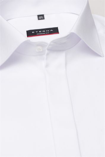 Eterna overhemd lange mouwen wit modern fit katoen