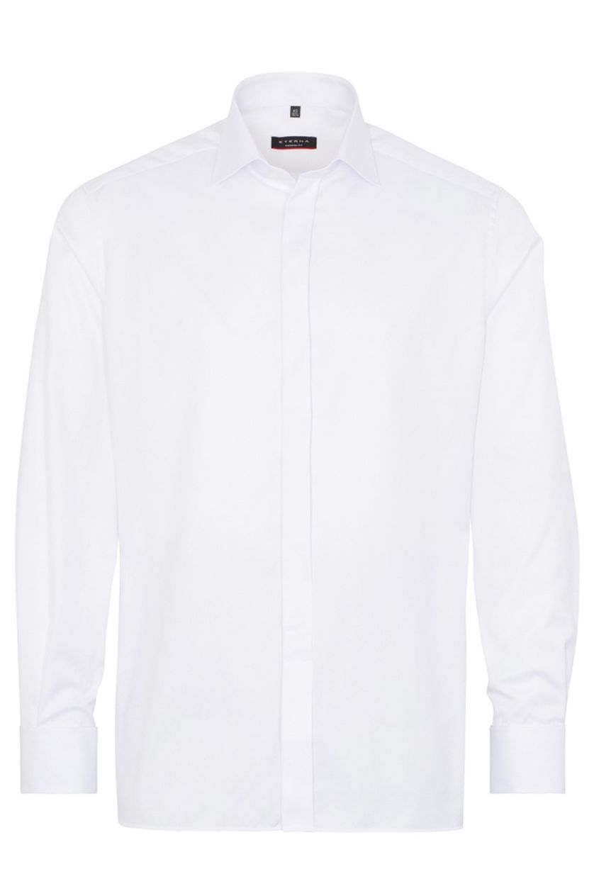 Eterna overhemd lange mouwen katoen wit modern fit