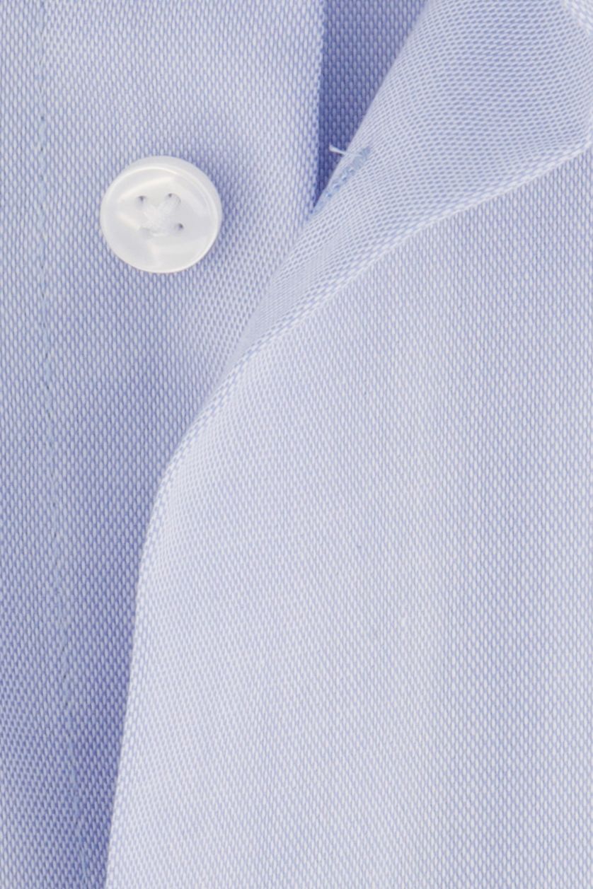 Seidensticker blauw overhemd borstzak normale fit
