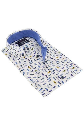 Portofino overhemd Regular Fit geprint autootjes