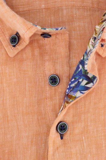 Gemeleerd overhemd Portofino Regular Fit linnen