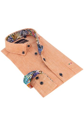 Gemeleerd overhemd Portofino Regular Fit linnen