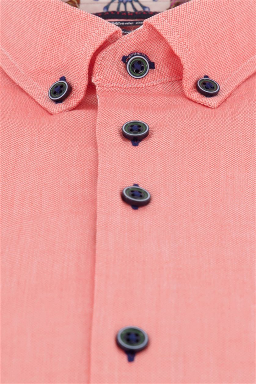 Portofino overhemd zalm roze ml 7 Tailored Fit