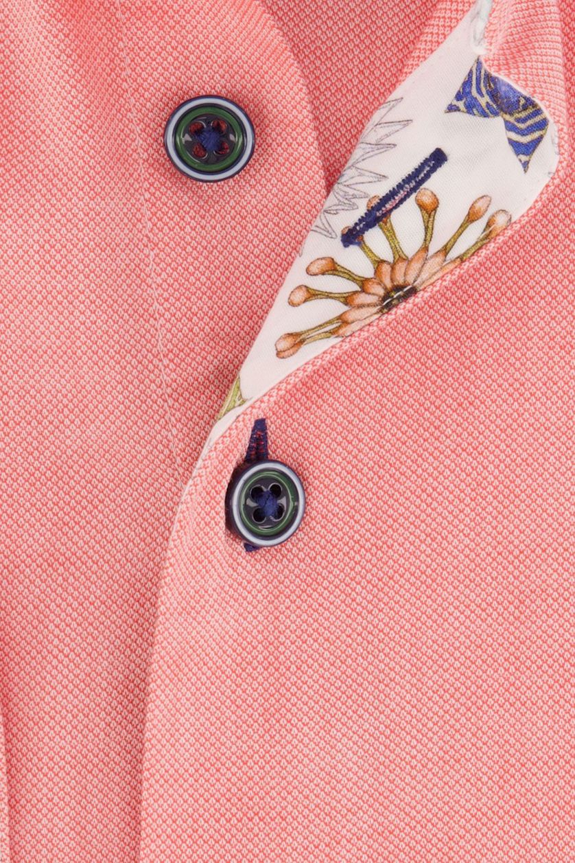 Portofino overhemd zalm roze ml 7 Tailored Fit