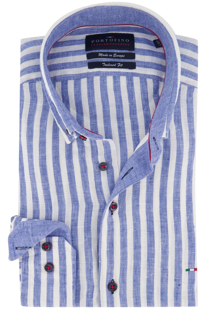 Portofino overhemd linnen mouw lengte 7 Tailored Fit