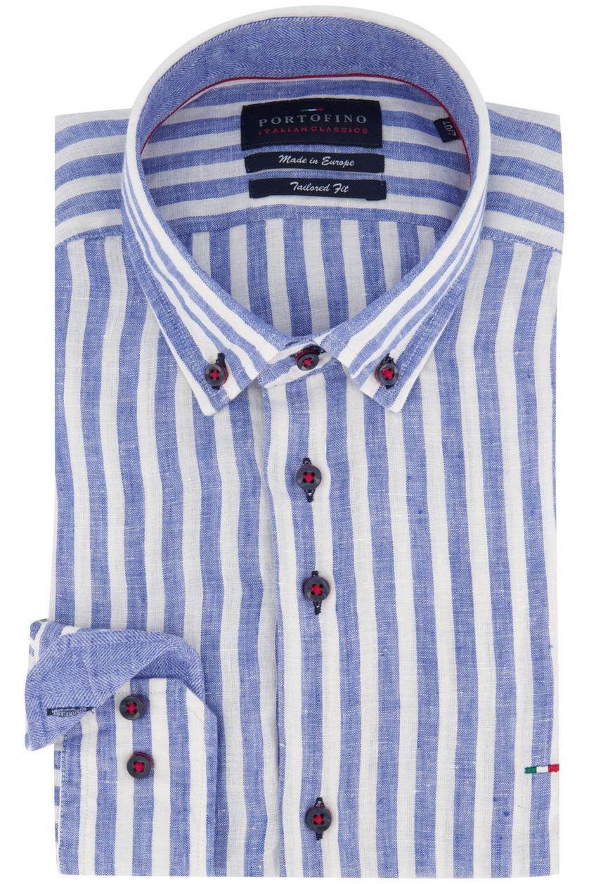 Portofino overhemd linnen mouw lengte 7 Tailored Fit