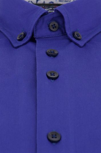 Portofino overhemd blauw Tailored Fit ml 7