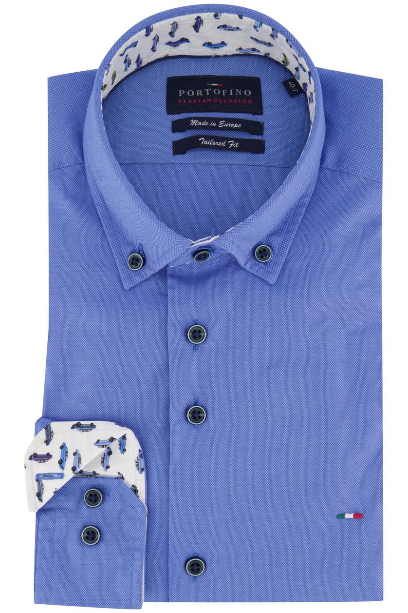 Portofino overhemd blauw ml7 Tailored Fit