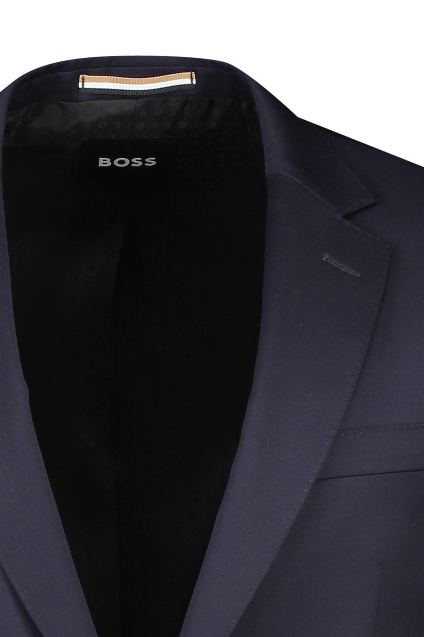Hugo Boss kostuum mix en match wol slim fit donkerblauw effen