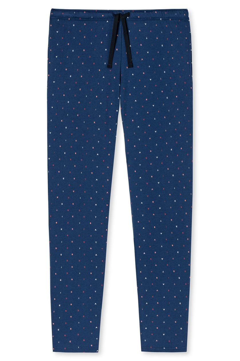 Schiesser pyjamabroek blauw met stippenpatroon