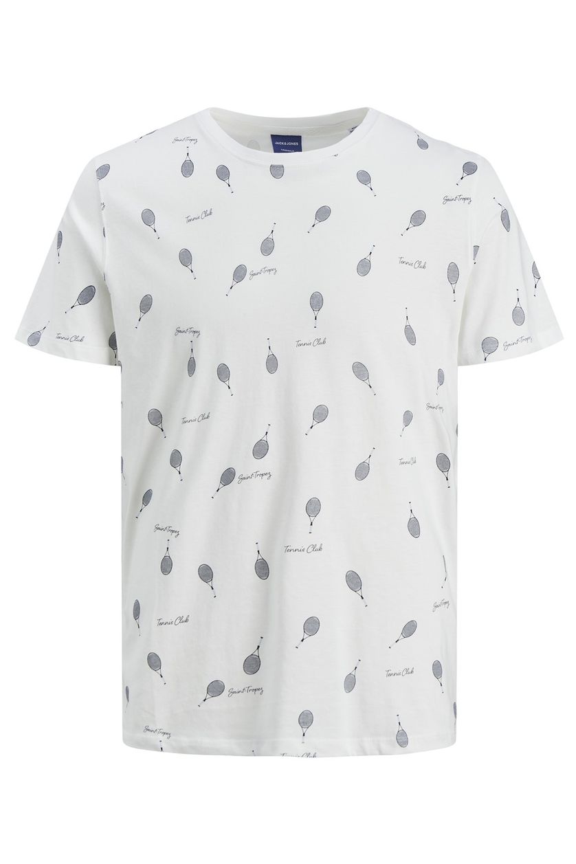 Jack & Jones t-shirt Plus Size wit met print