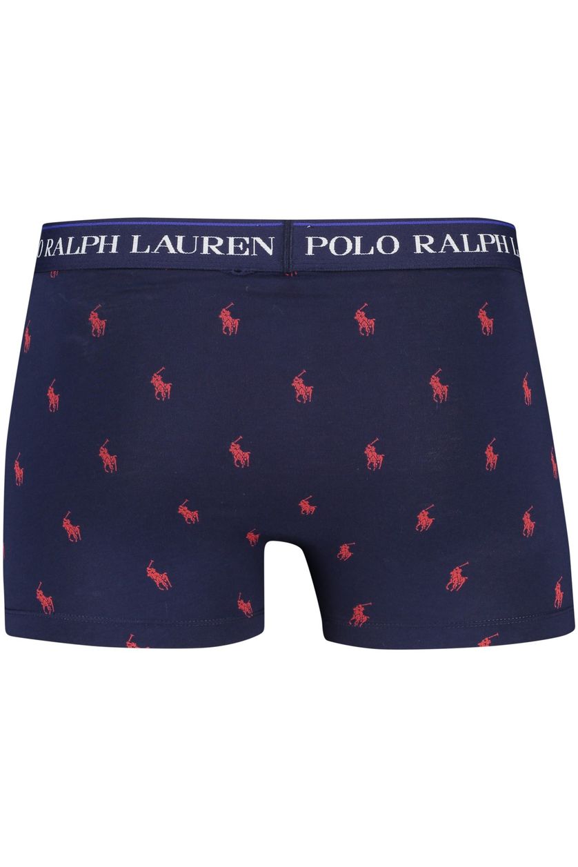 Polo Ralph Lauren boxershorts 3-pack blauw rood effen