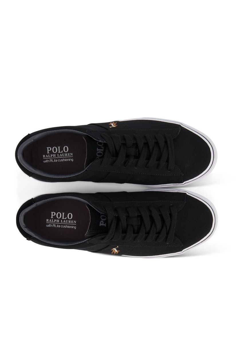 Polo Ralph Lauren sneakers effen katoen zwart