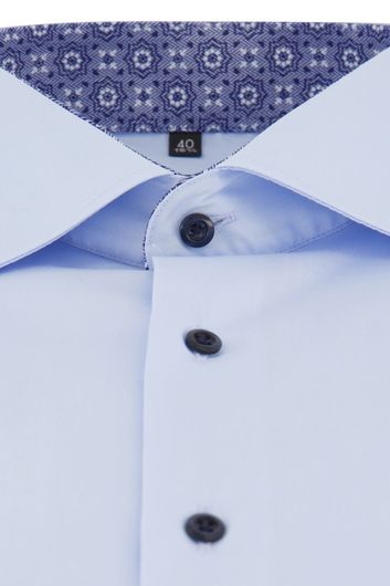 Eterna business overhemd normale fit lichtblauw effen katoen
