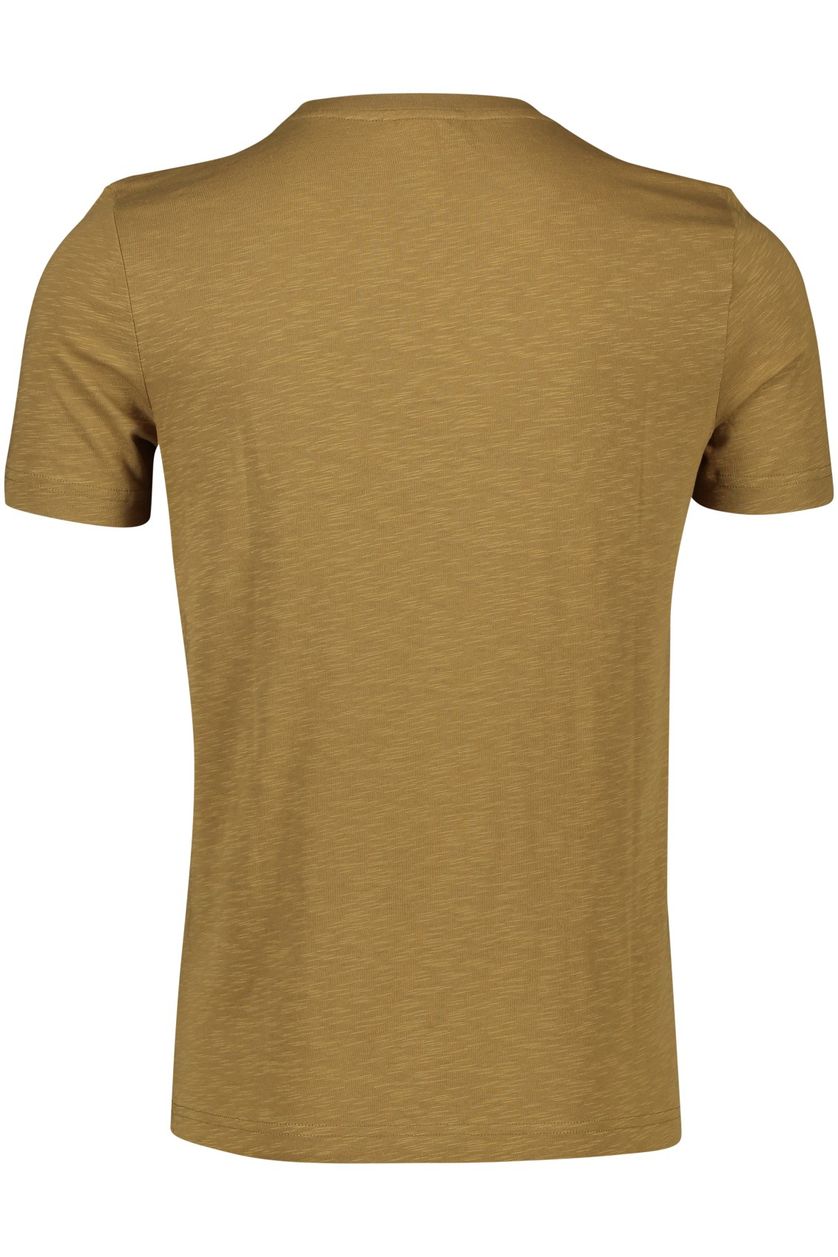 Camel Active t-shirt  bruin geprint katoen normale fit