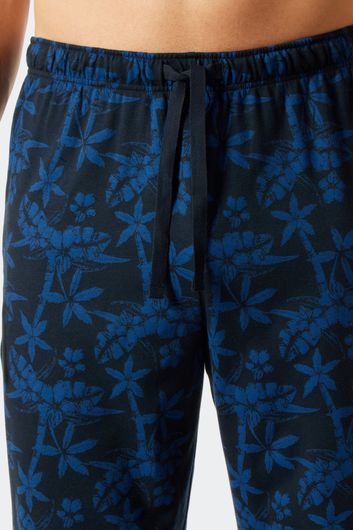 pyjama Schiesser geprint katoen donkerblauw